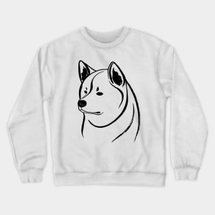 Akita Inu (Black and White) Crewneck Sweatshirt